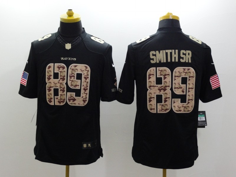 Men's Baltimore Ravens Steve Smith Sr #89 Black Jersey